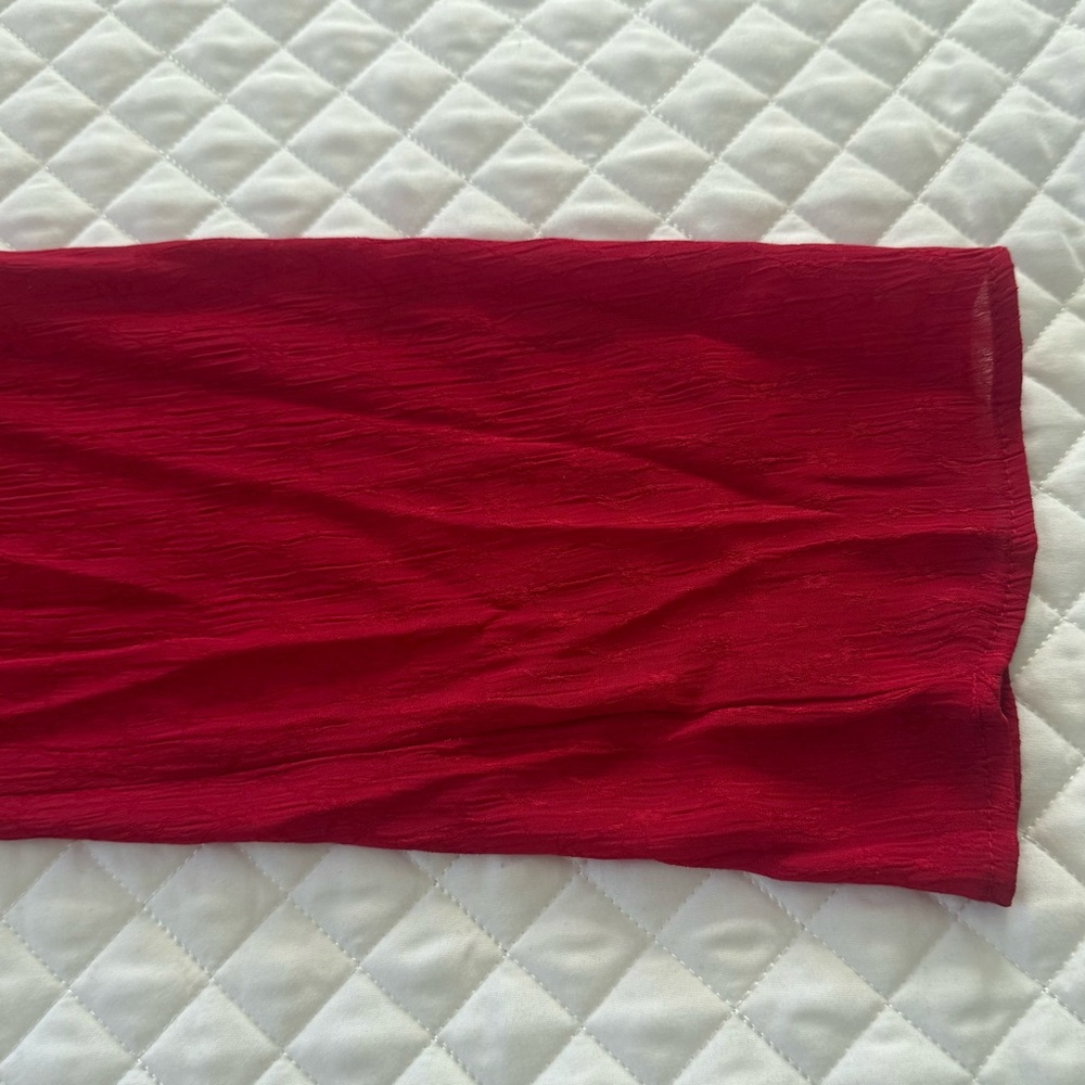 No Boundaries Red Ruffled Blouse Large - Picture 8 of 8